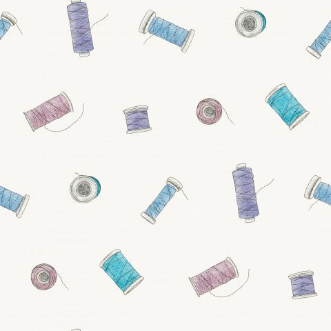 Waterproof fabric, spools and threads