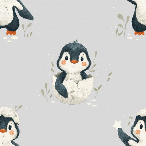 Jersey Cute Penguin - grey