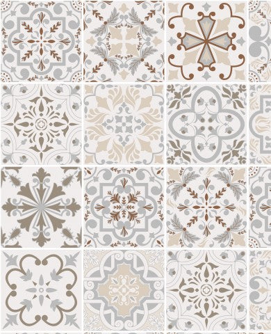 Jersey Neutral Geometric Mixed Tiles