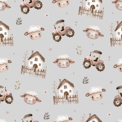 Jersey Cute Farm in Grey