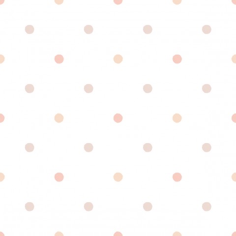 Jersey Regular Dots pink and peach mini