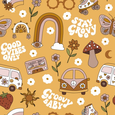  Fiori, automobili e altri oggetti in maglia Rib Jersey