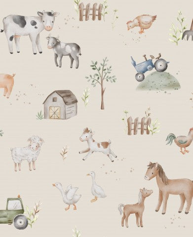 Animali da fattoria Rib Jersey