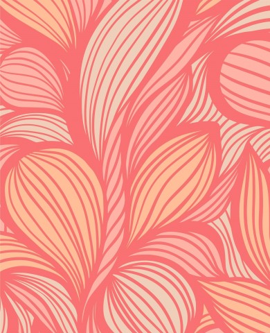 Wasserdichter Stoff Orange Red Line Art Waves