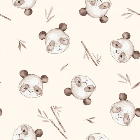 Jersey Panda 15x15cm cream