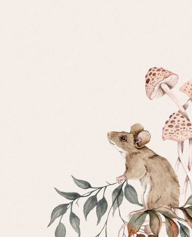SoftShell a watercolor of a mouse sitting on a branch