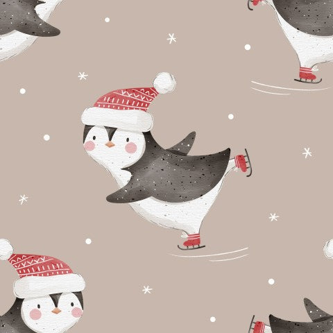 Musselin Penguins on Beige