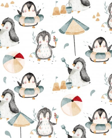  Pinguini dal guscio molle sulla spiaggia