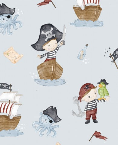 Waterproof fabric Pirate BLUE
