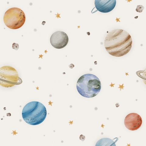 Jersey a picture of planets and stars on a white background