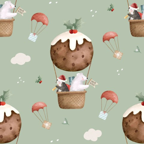 Musselin Polar Bear Penguin Christmas Pudding