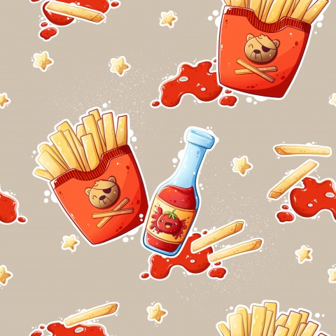  Panama-pommes frites og ketchup