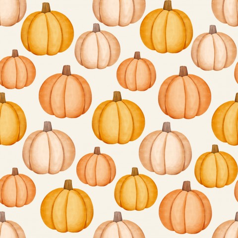 Wasserdichter Stoff pumpkins ecru mini