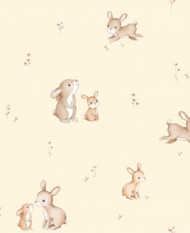 Jersey Rabbits And Kits Sun 20x20cm