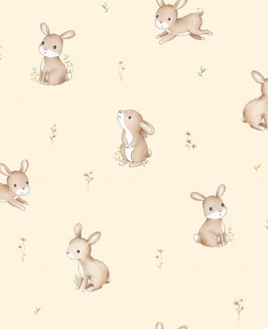 Jersey Rabbits in Meadow Sun 20x20cm