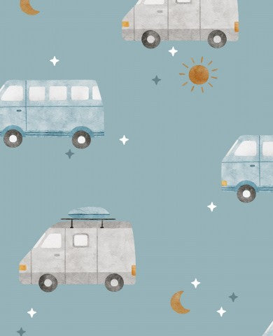Camping-cars et soleil French Terry
