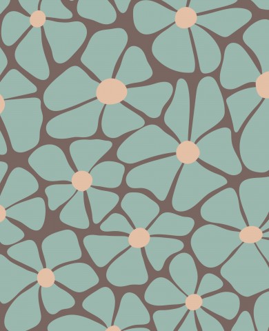 Jersey retro flowers