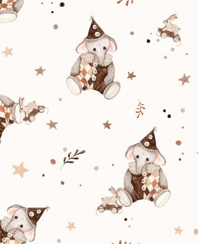 Muslin Retro Elephant Cream