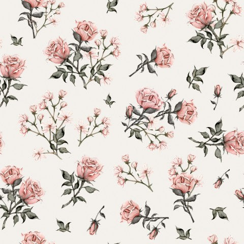 Jersey Retro Rose Cream