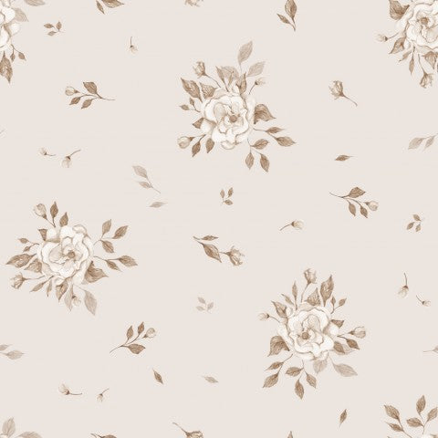 Musselin Rosen Beige 15x15cm