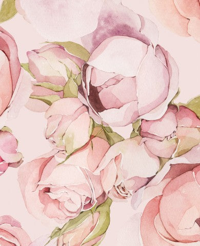 Piccoli pezzi di cotone con stampa di rose su tessuto di tela: ideali per il tuo prossimo progetto di cucito. 100% cotone, venduti al metro.