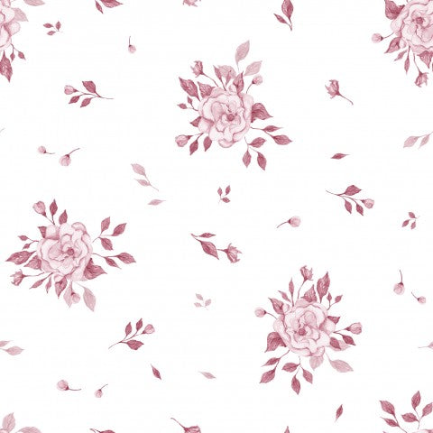 Musselin Rosen Rosa 15x15cm