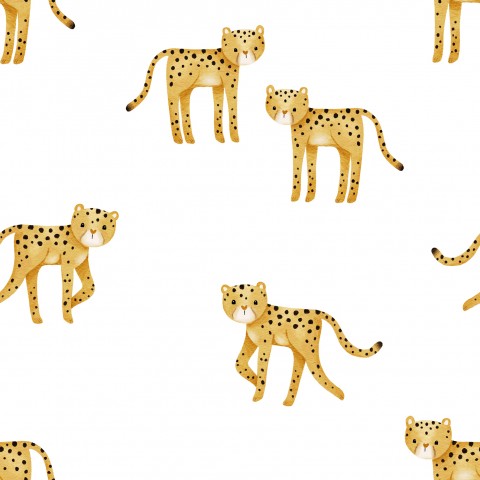 Jersey safari cheetah white small