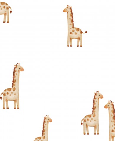 Jersey safari giraffe on white