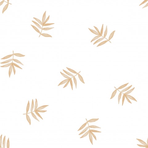 Jersey safari palm leaves beige medium