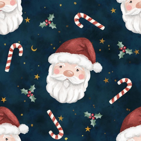 Musselin Santa Claus Christmas candy canes