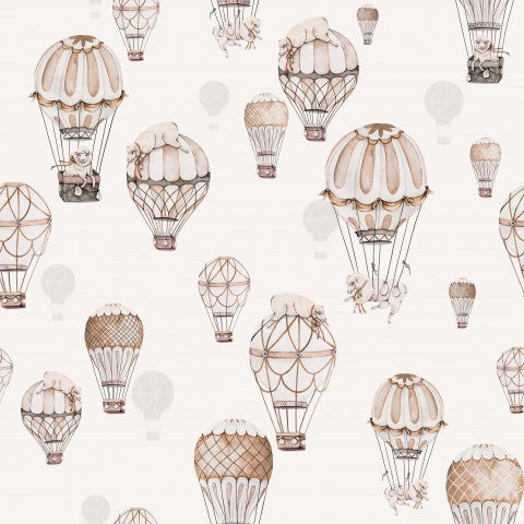 Waterproof fabric sheep with balloons 20x20 cream