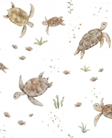 Wasserdichter Stoff Aquarellmuster von Meeresschildkröten