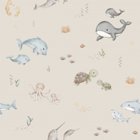 French Terry a seamless underwater wallpaper