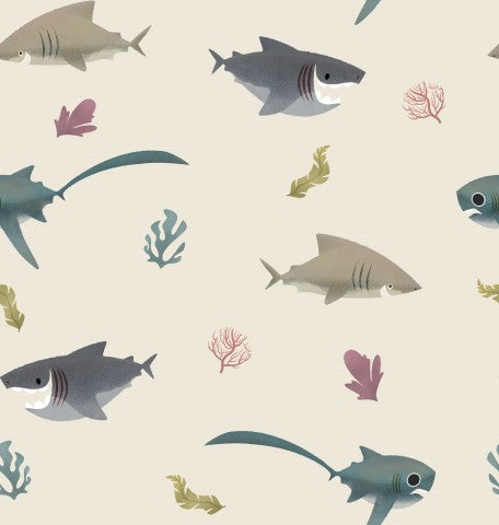 Wasserdichter Stoff Haien und Korallen