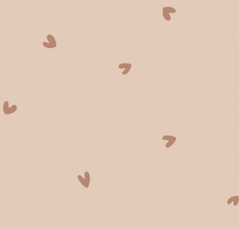 Jersey Simple Valentine Hearts Peachy Pink