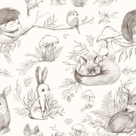 Jersey Sketchy Forest Cream