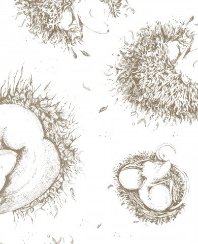 Tessuto impermeabile con disegno di ricci in un nido