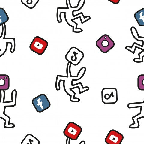 Jersey Social Media Men in Haring Style by Keith