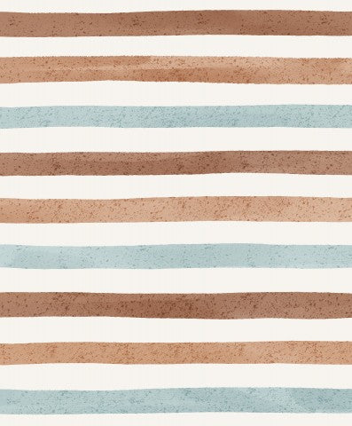 Wasserdichter Stoff Stripes Brown and Blue
