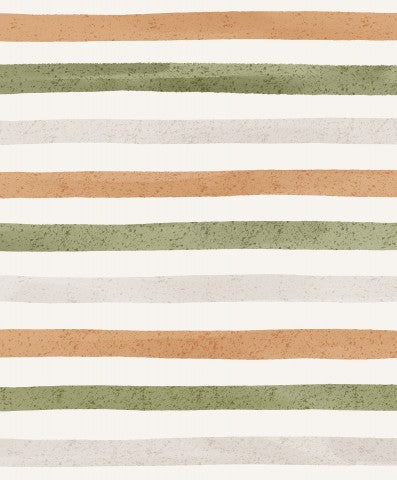 Musselin Stripes Green and Beige
