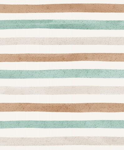 Jersey Stripes Mint Brown