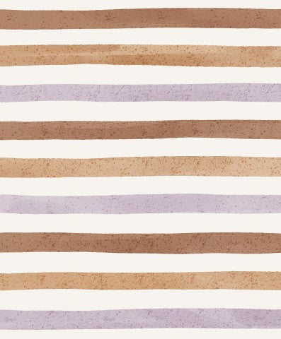 Musselin Stripes Purple and Brown