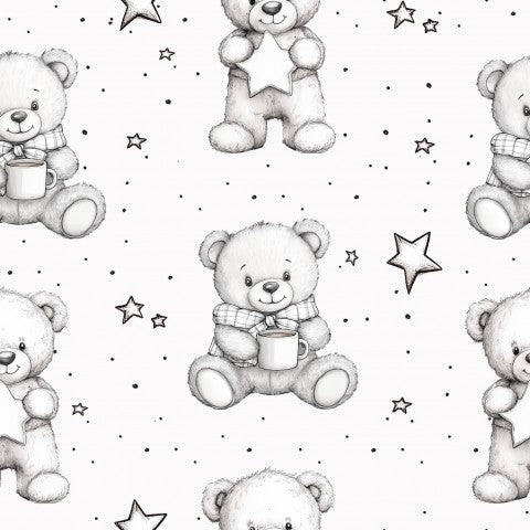 Jersey Cute Sketching Baby Bear