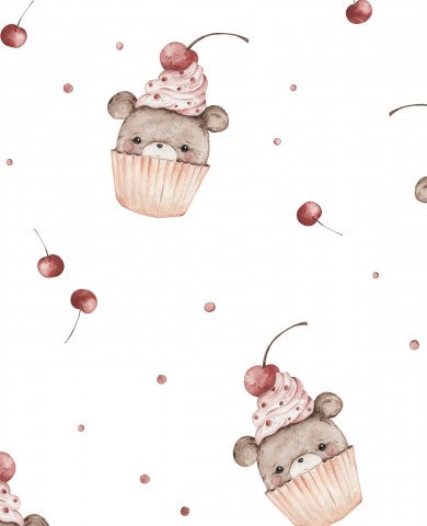  Orsacchiotto di peluche in tessuto impermeabile e ciliegie