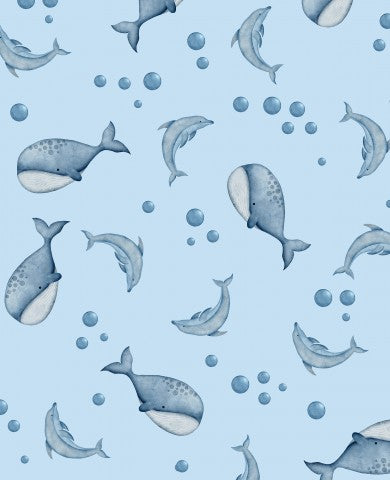 Musselin Blauwalen und Blasen