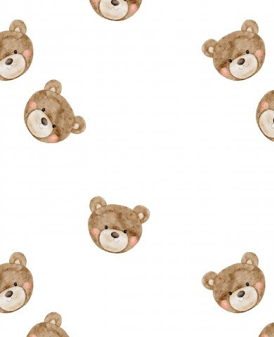 Musselin Teddy bear white
