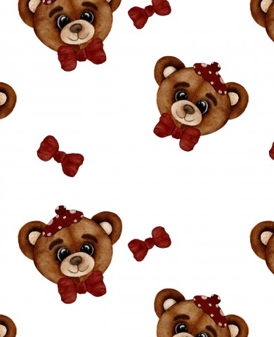Jersey teddy bear with white hat