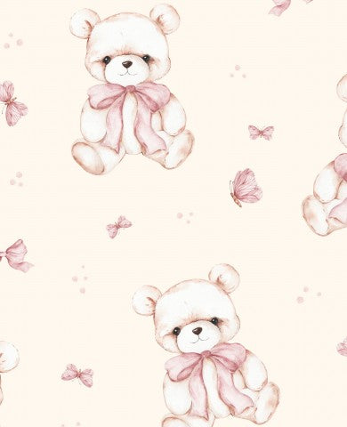 Jersey Teddy Girl cream 30x30cm