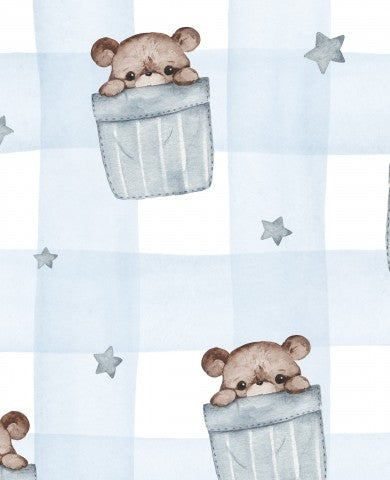 Musselin Teddy in der Tasche 30x30cm