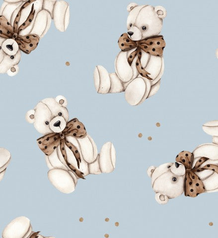 Jersey teddy bear blue